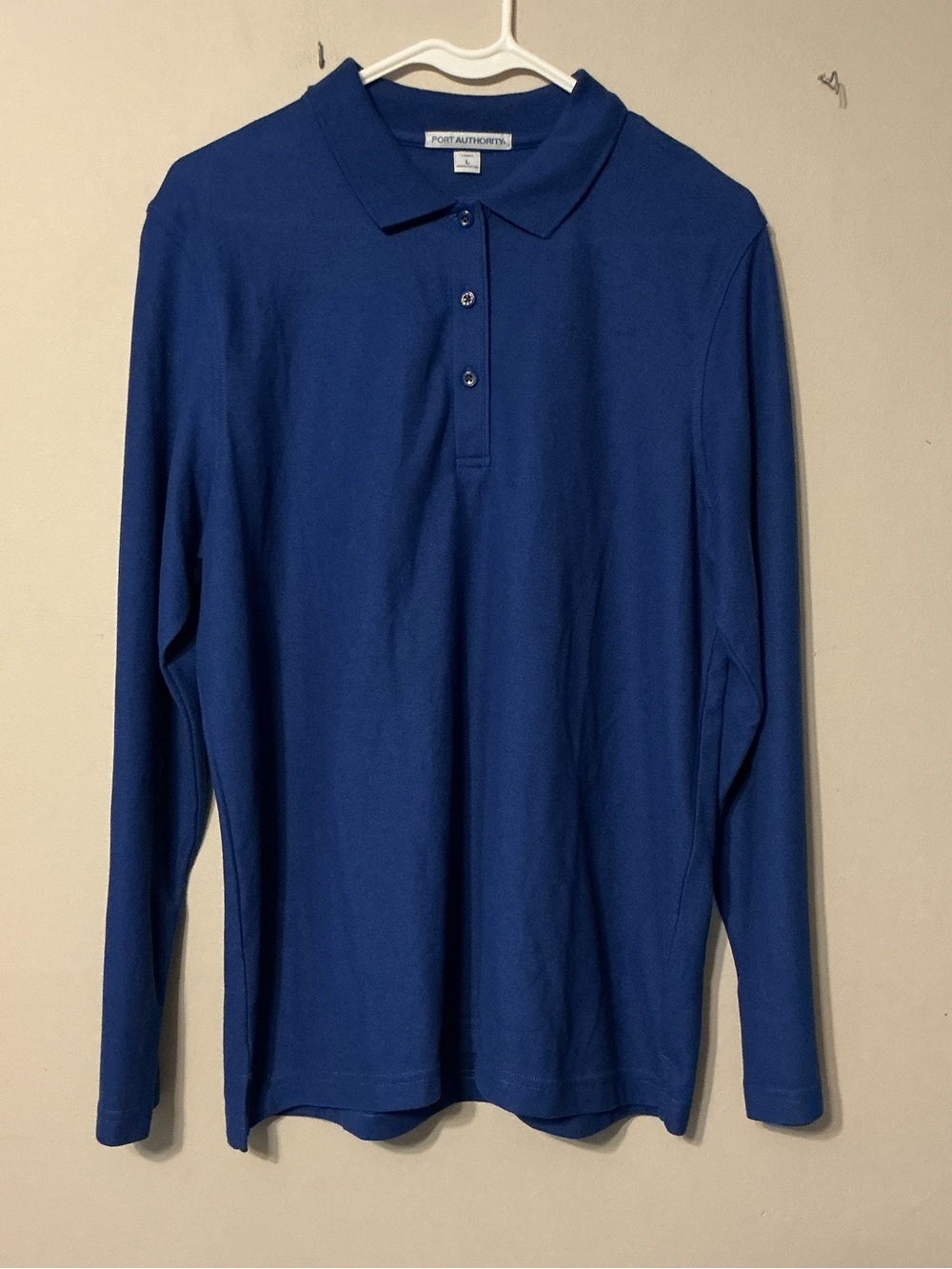 Port Authority Long-Sleeve Polo Shirt - Blue
